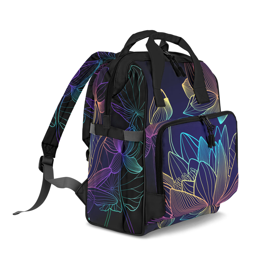 Rainbow Lotus Flowers Backpack