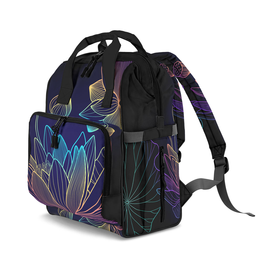 Rainbow Lotus Flowers Backpack
