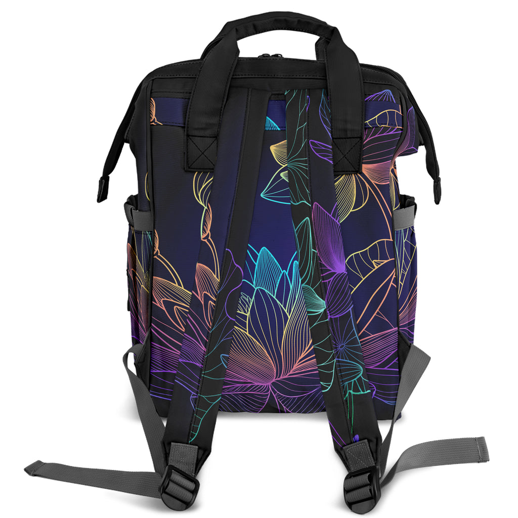 Rainbow Lotus Flowers Backpack