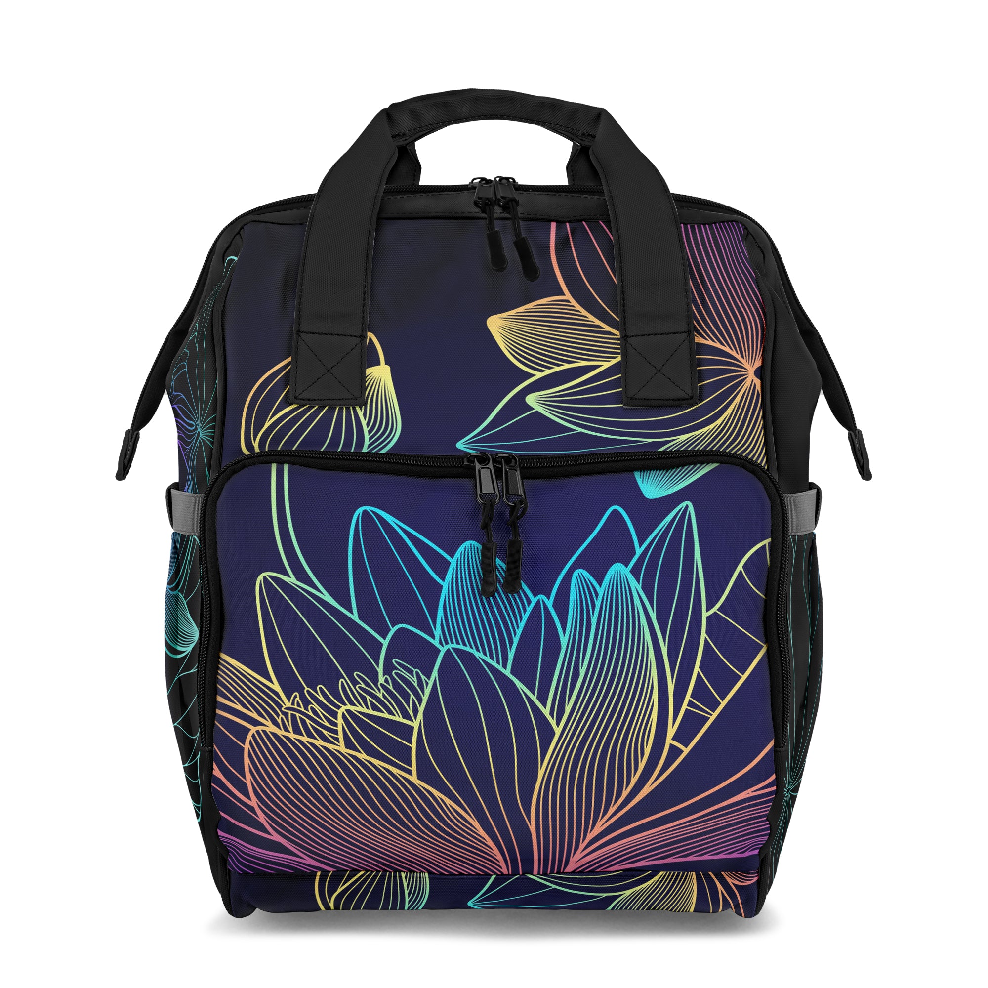 Rainbow Lotus Flowers Backpack