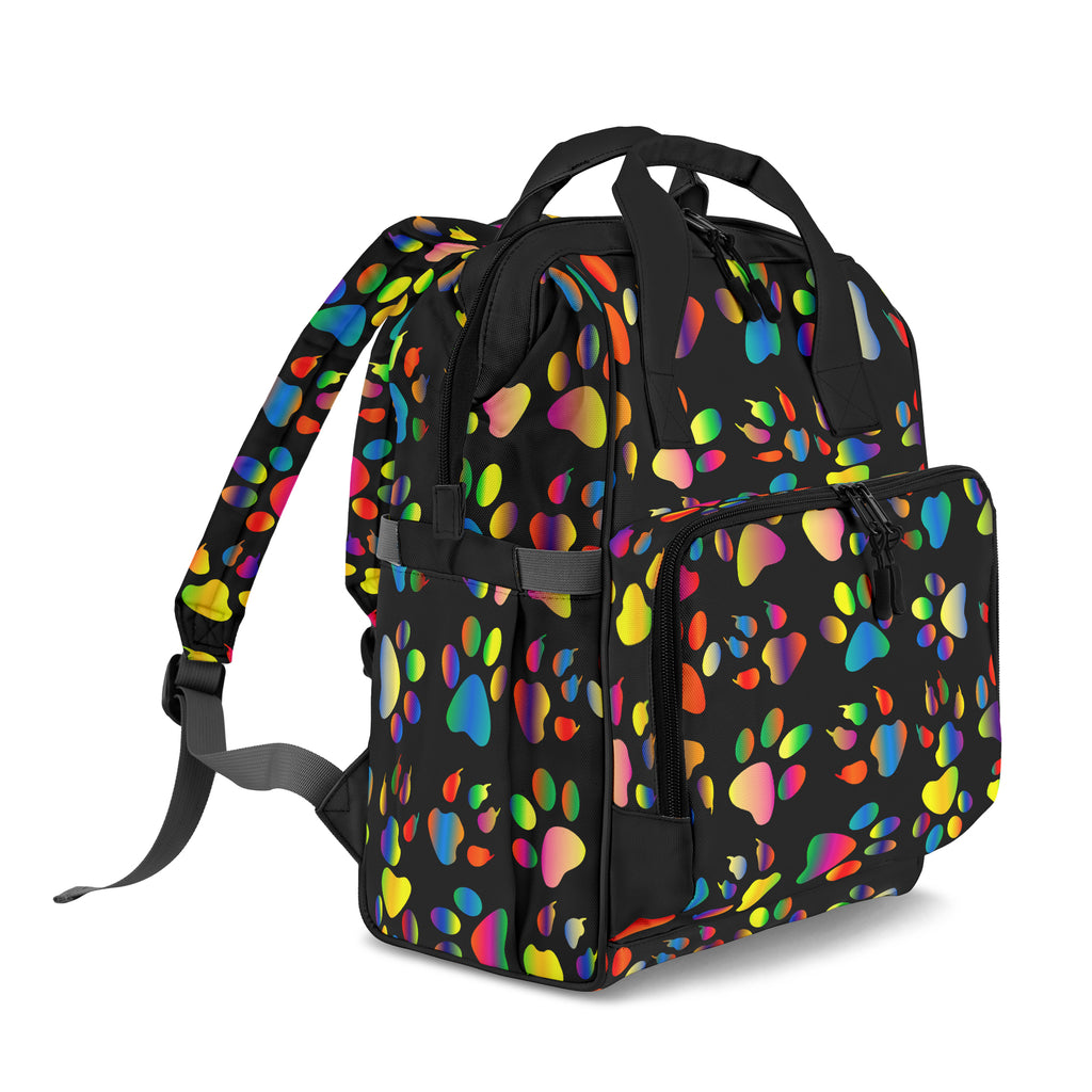 Rainbow Paw Prints Backpack