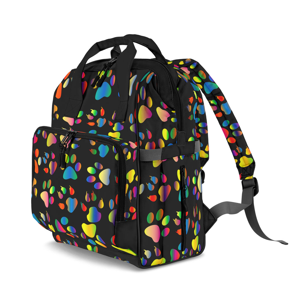 Rainbow Paw Prints Backpack