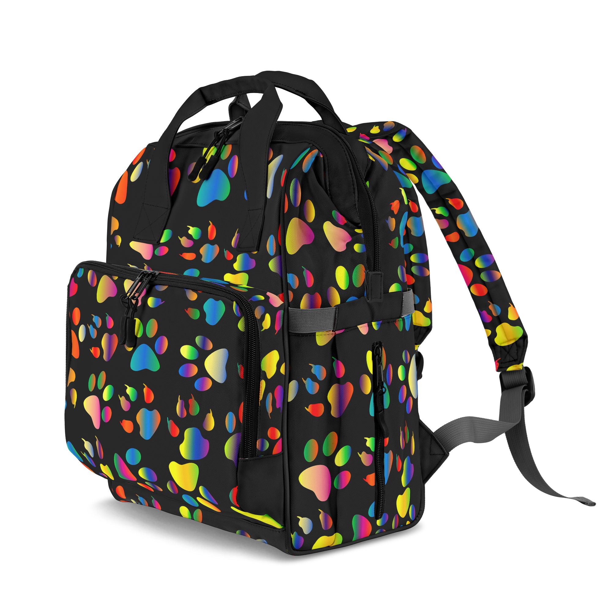 Rainbow Paw Prints Backpack