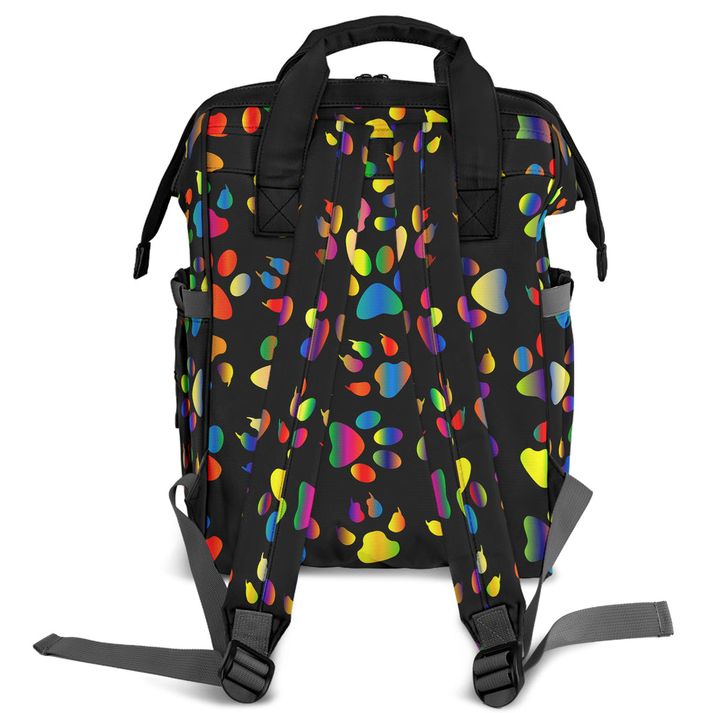Rainbow Paw Prints Backpack