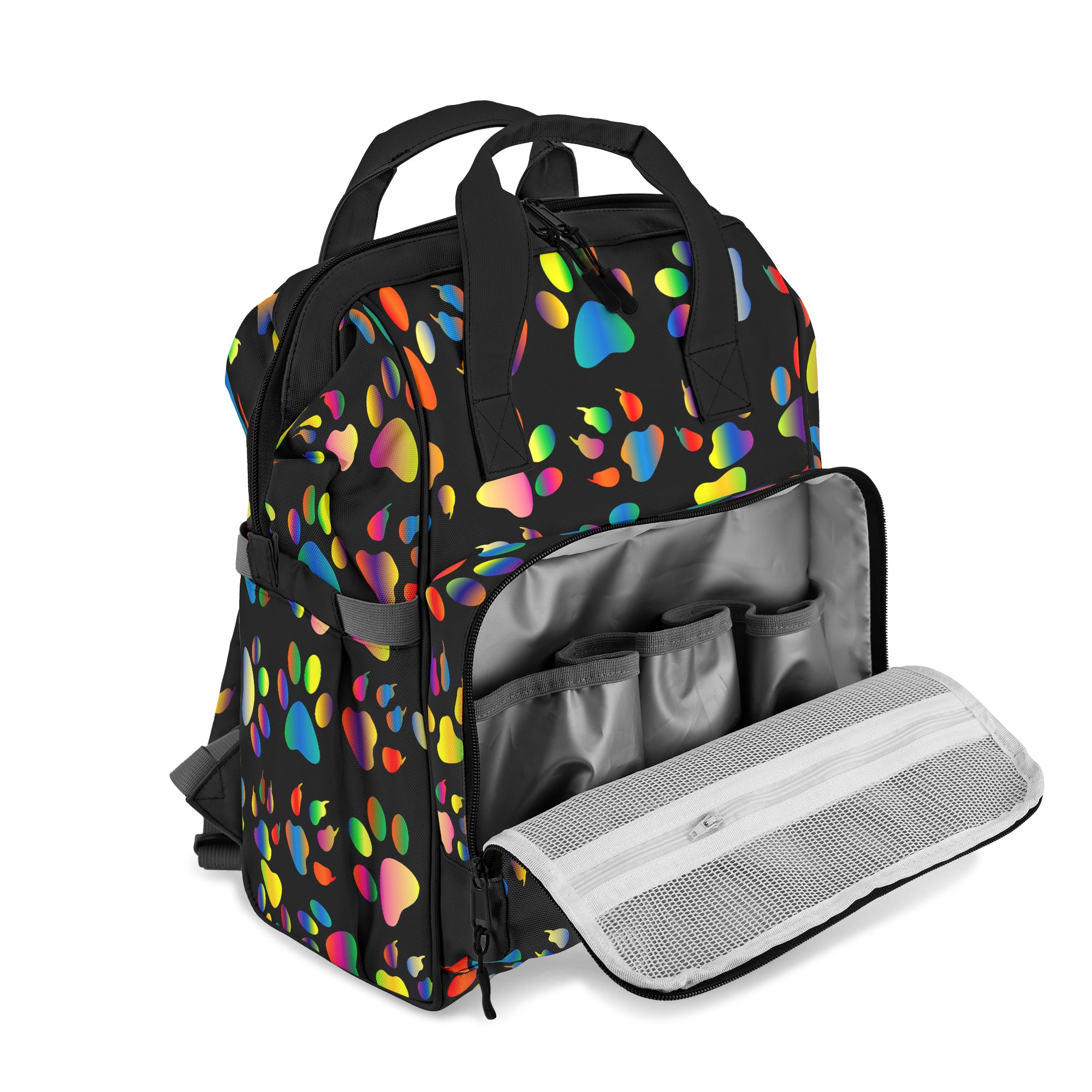 Rainbow Paw Prints Backpack