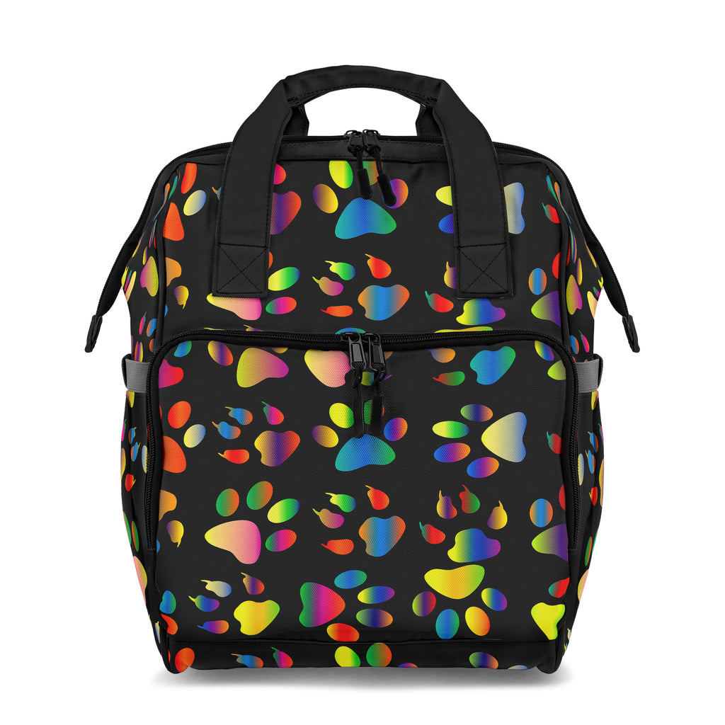 Rainbow Paw Prints Backpack