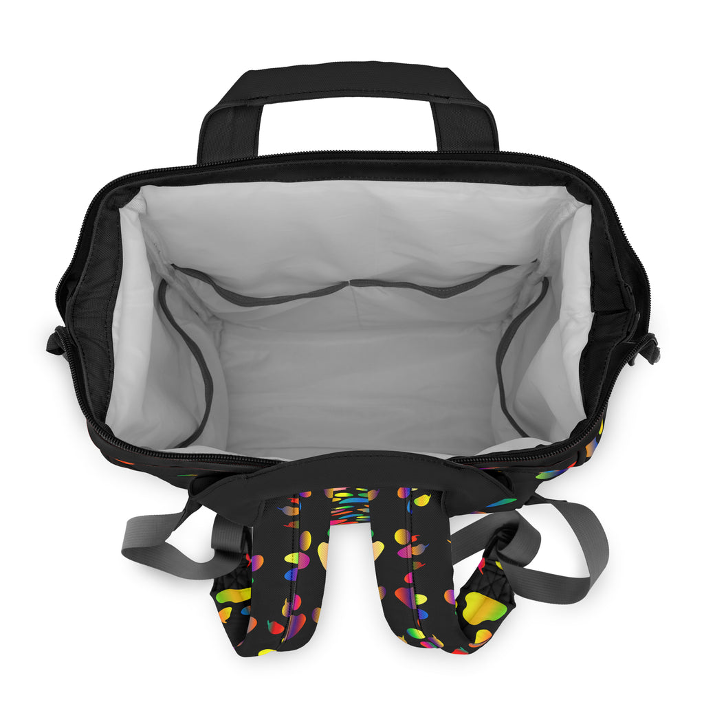Rainbow Paw Prints Backpack