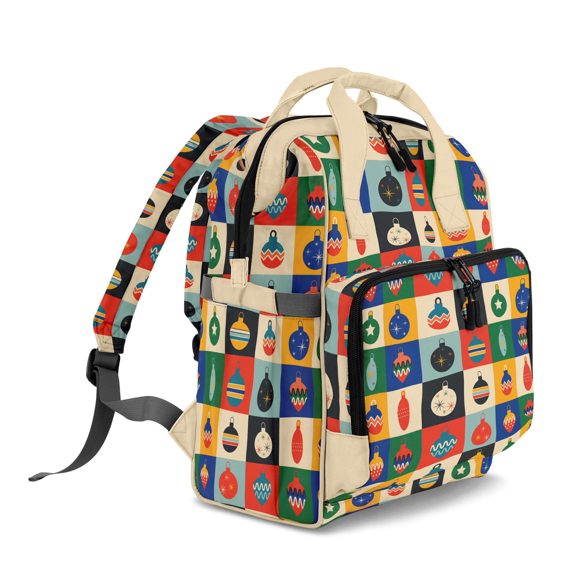 Retro Xmas Baubles Backpack