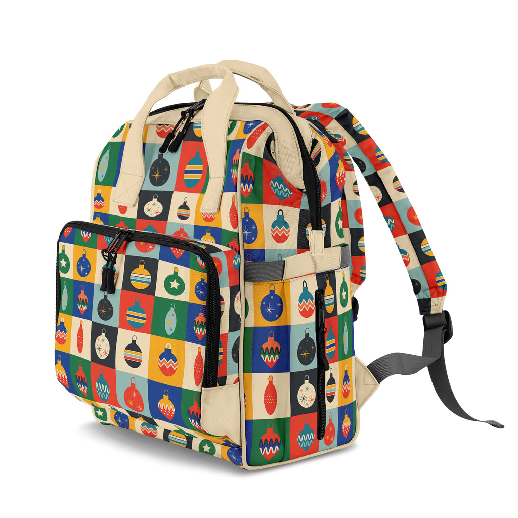 Retro Xmas Baubles Backpack