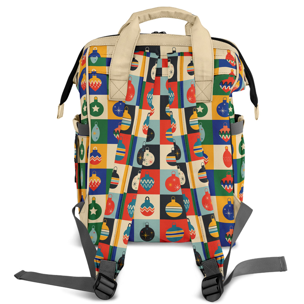 Retro Xmas Baubles Backpack