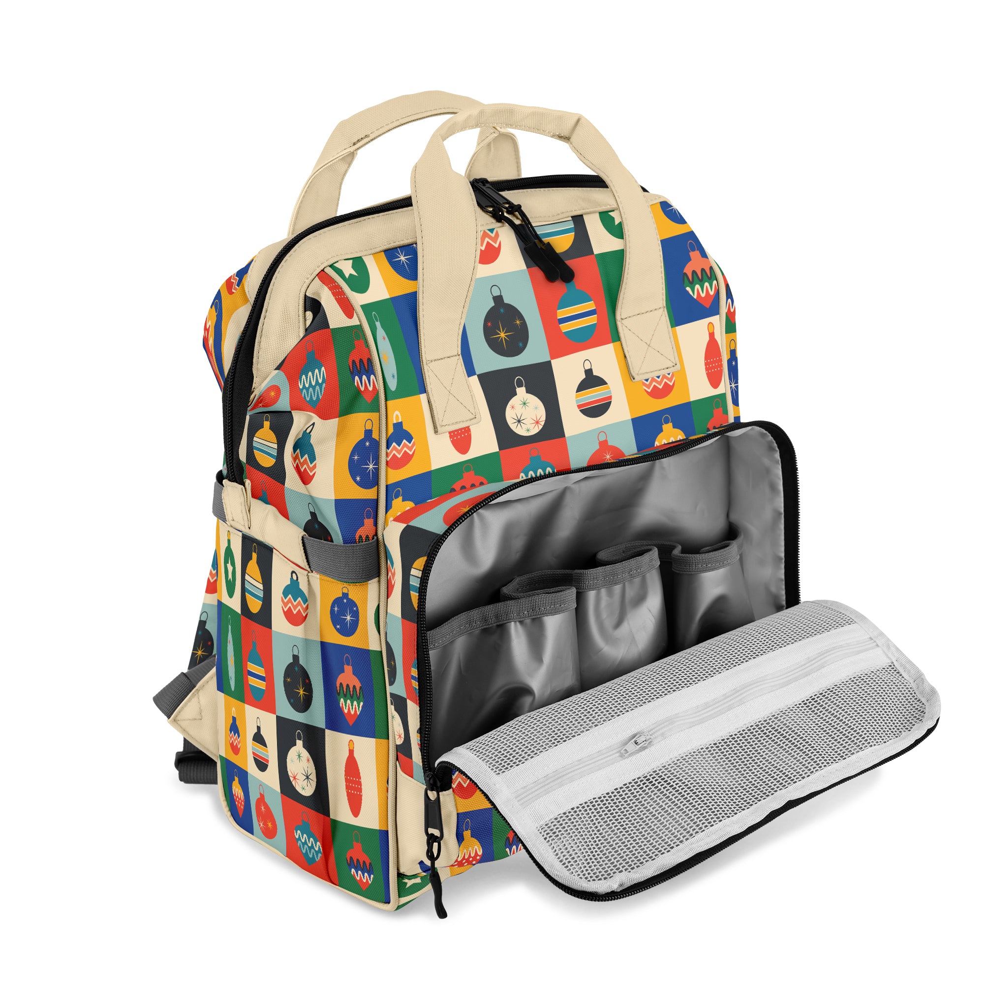 Retro Xmas Baubles Backpack