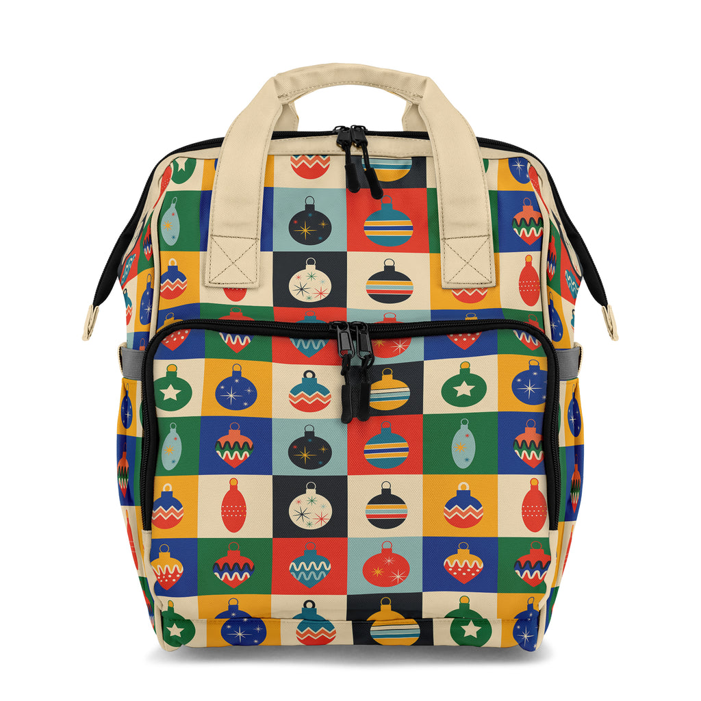 Retro Xmas Baubles Backpack