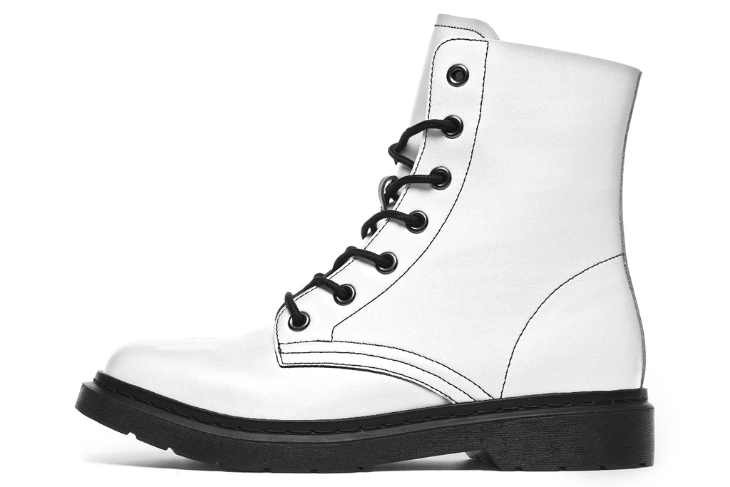 Black and White Mismatch Boots
