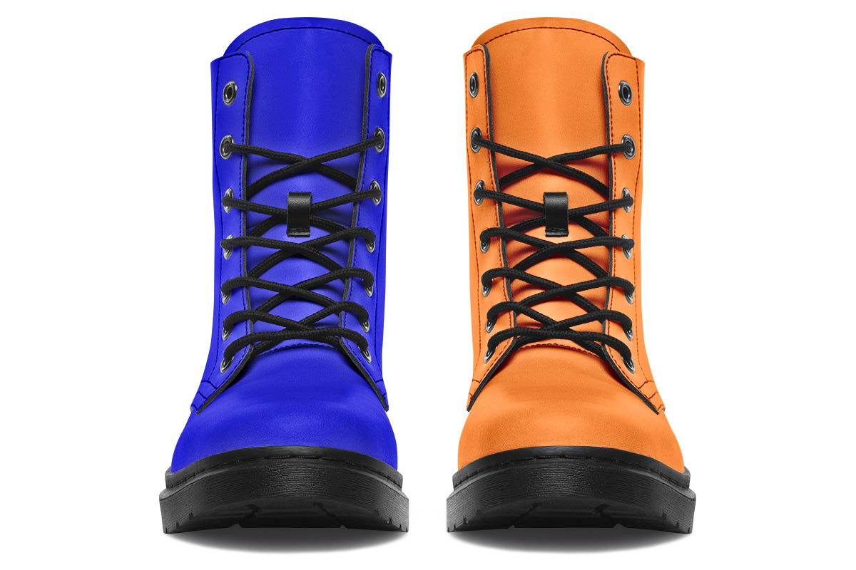 Blue and Orange Mismatch Boots