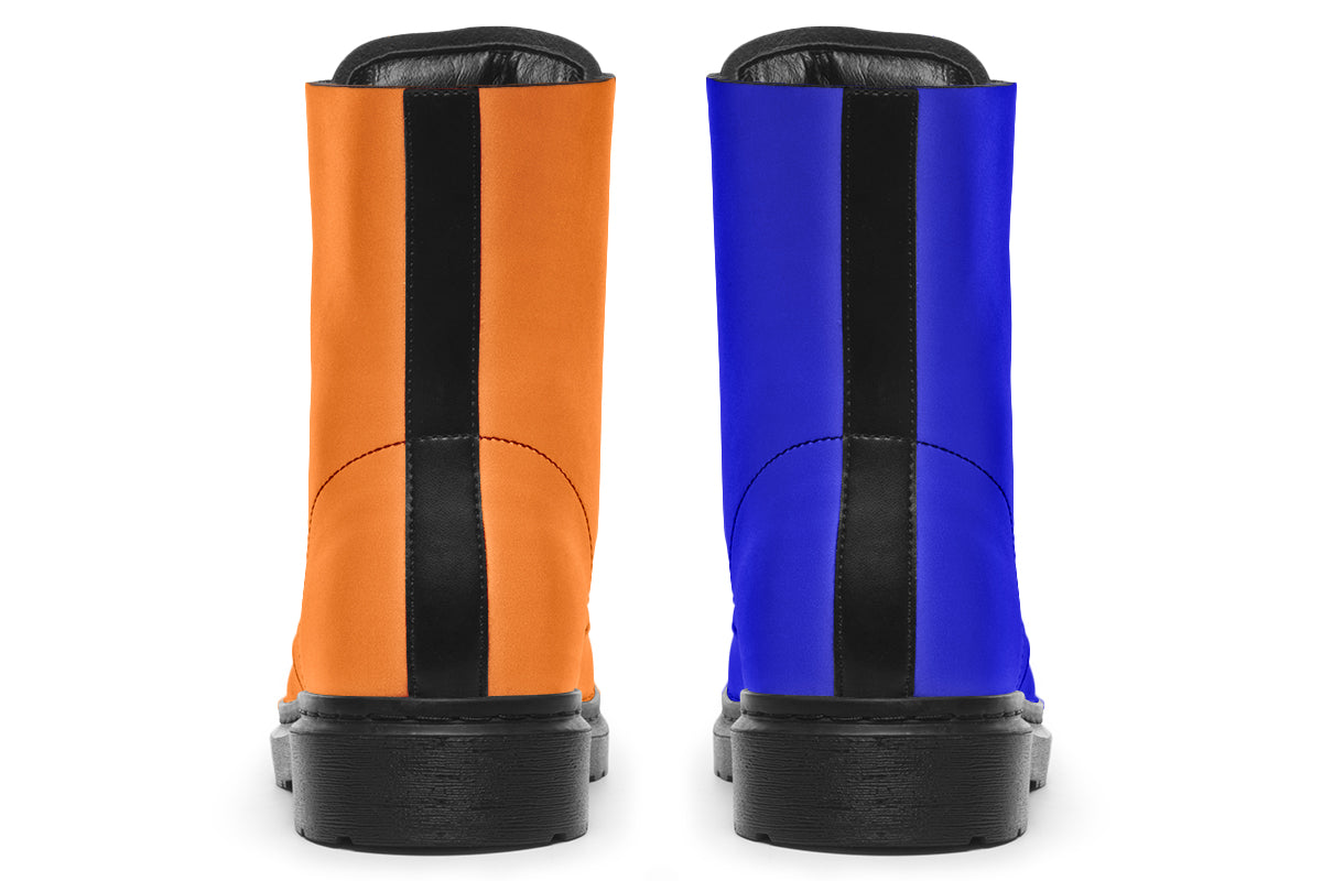 Blue and Orange Mismatch Boots