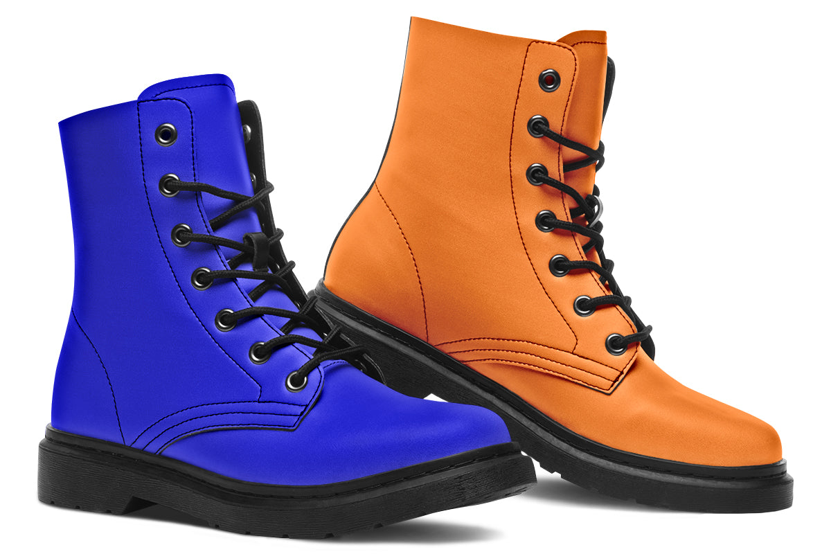 Blue and Orange Mismatch Boots