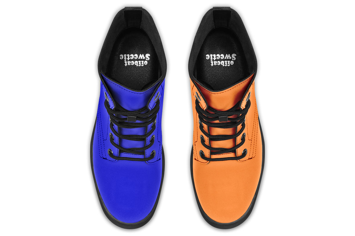 Blue and Orange Mismatch Boots