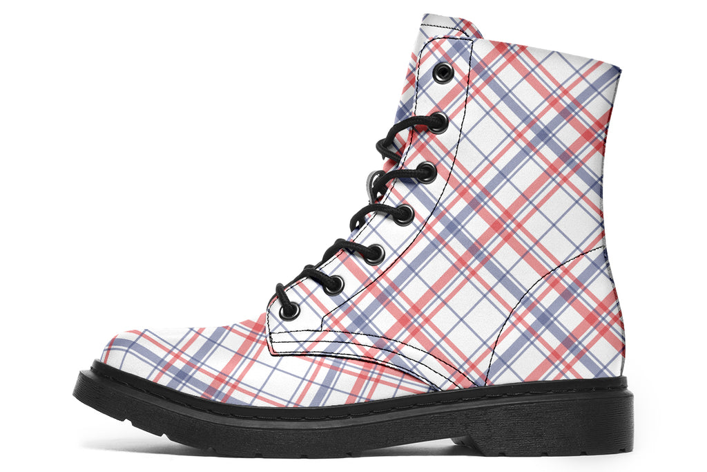 Candy Stripe Plaid Boots