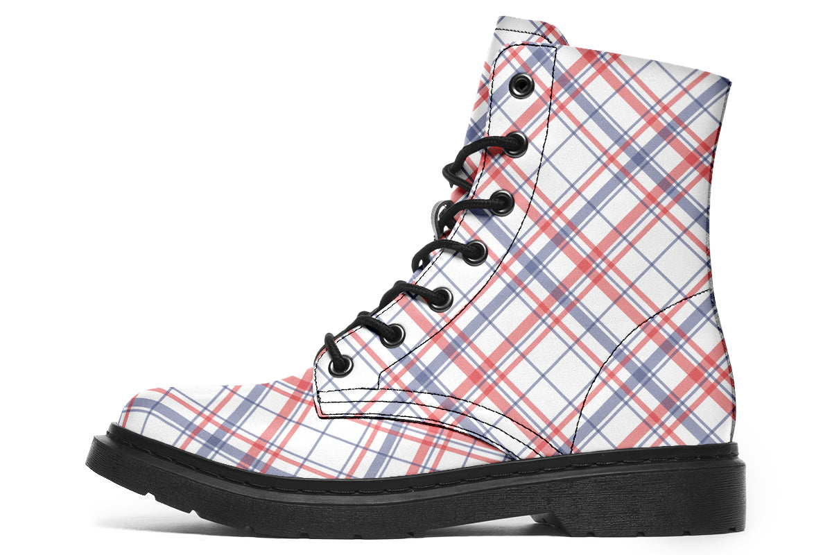 Candy Stripe Plaid Boots