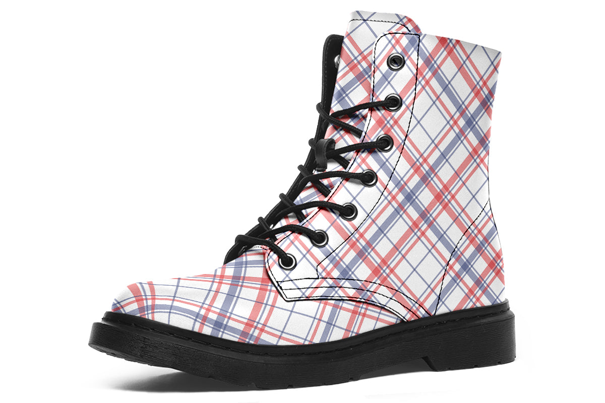 Candy Stripe Plaid Boots