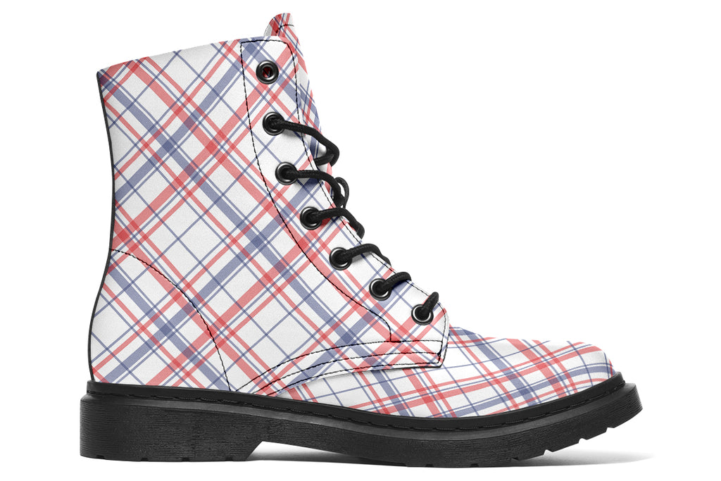 Candy Stripe Plaid Boots