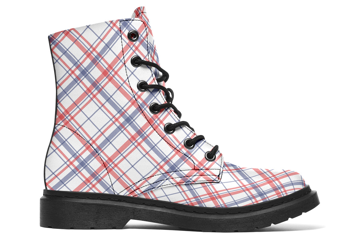 Candy Stripe Plaid Boots