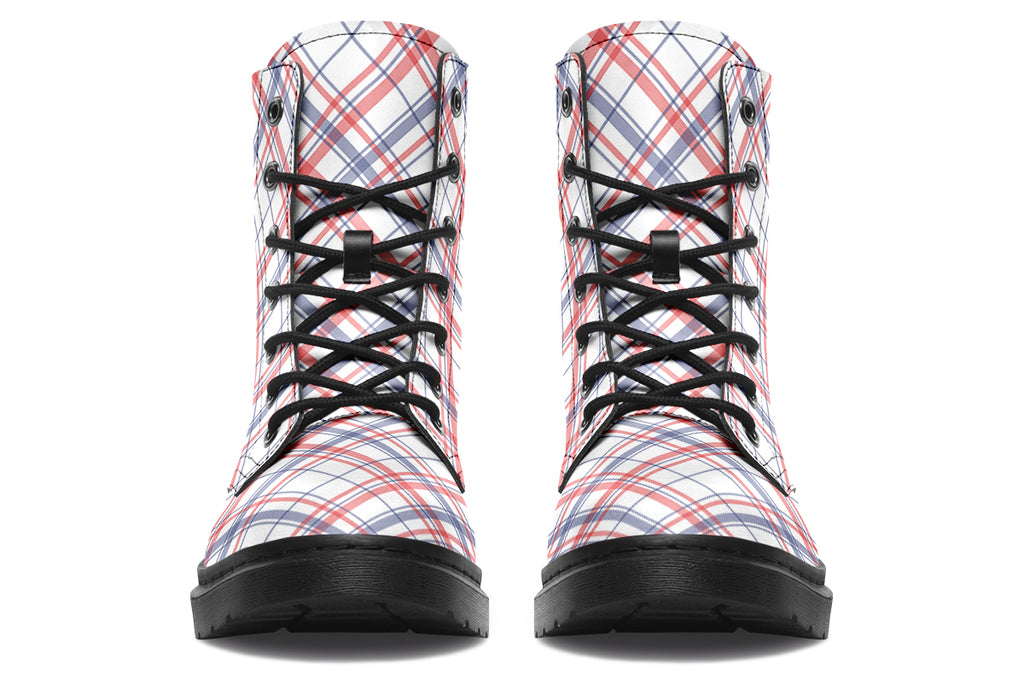 Candy Stripe Plaid Boots