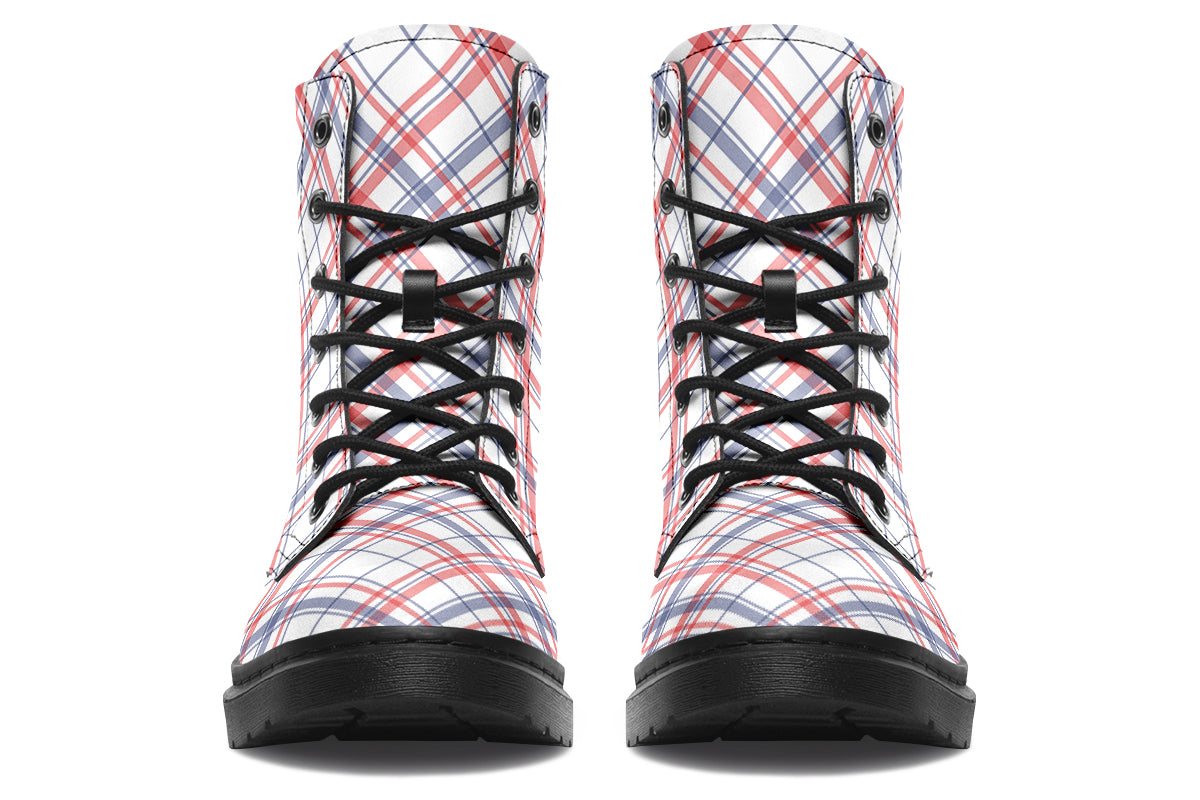 Candy Stripe Plaid Boots