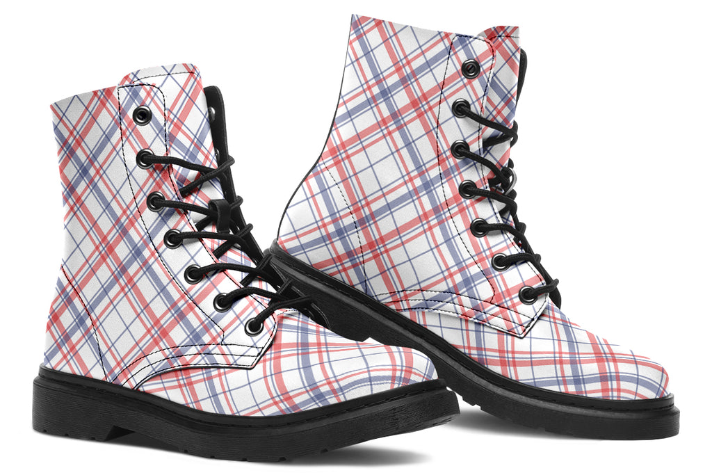Candy Stripe Plaid Boots