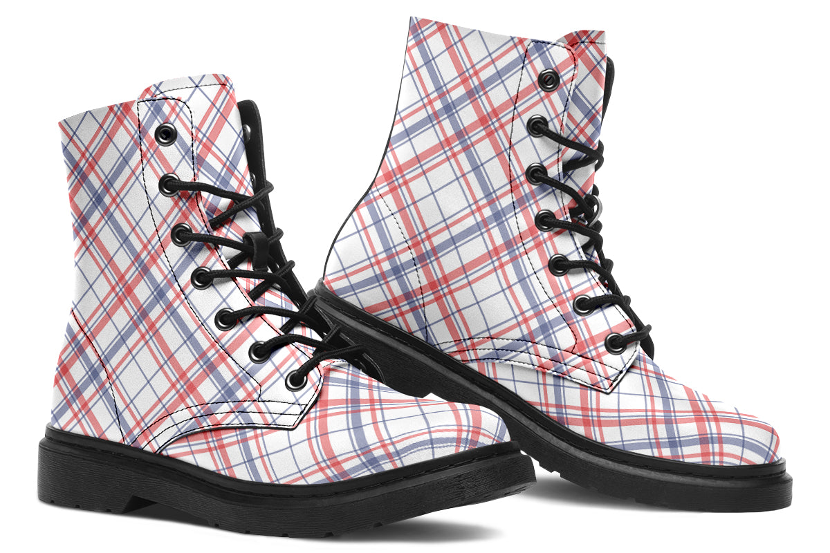 Candy Stripe Plaid Boots