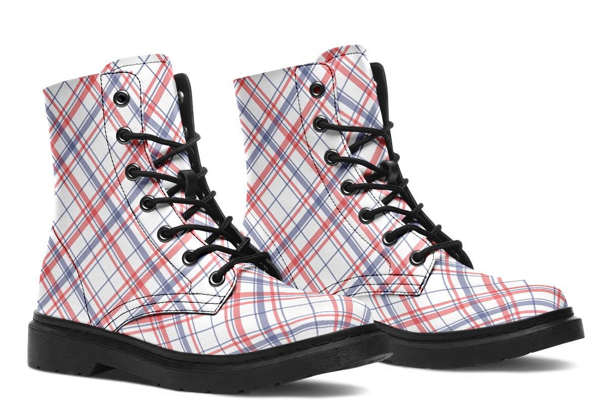 Candy Stripe Plaid Boots