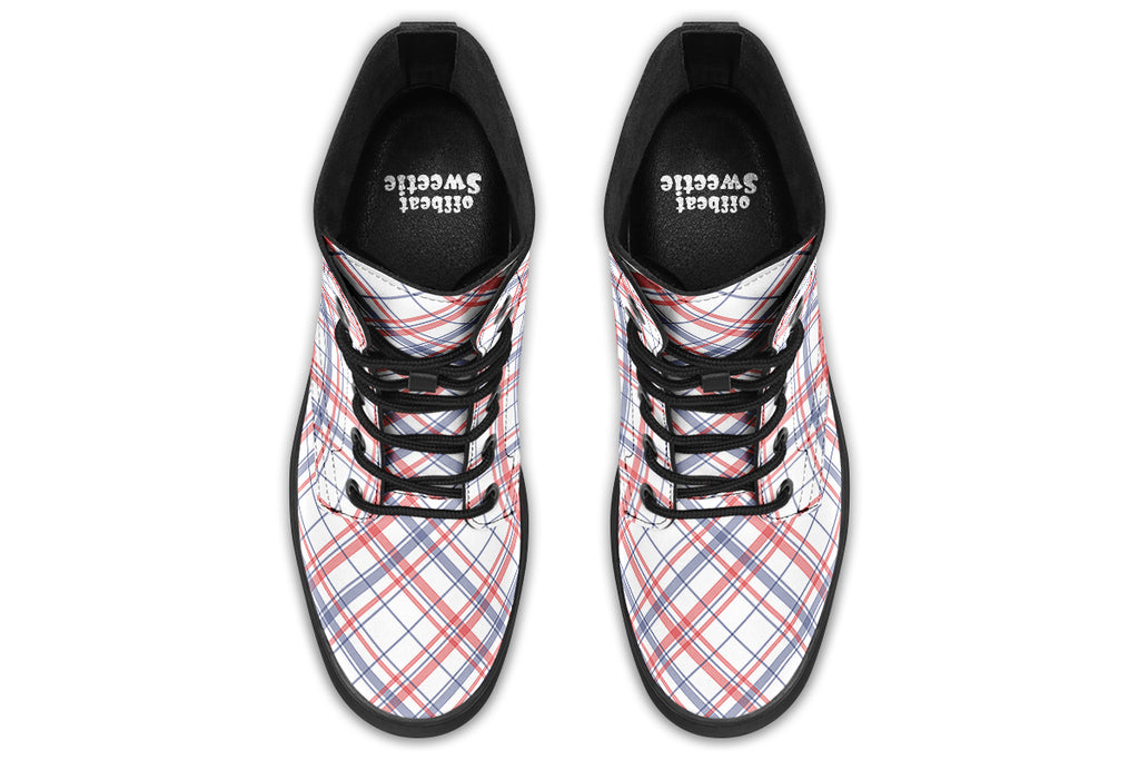 Candy Stripe Plaid Boots