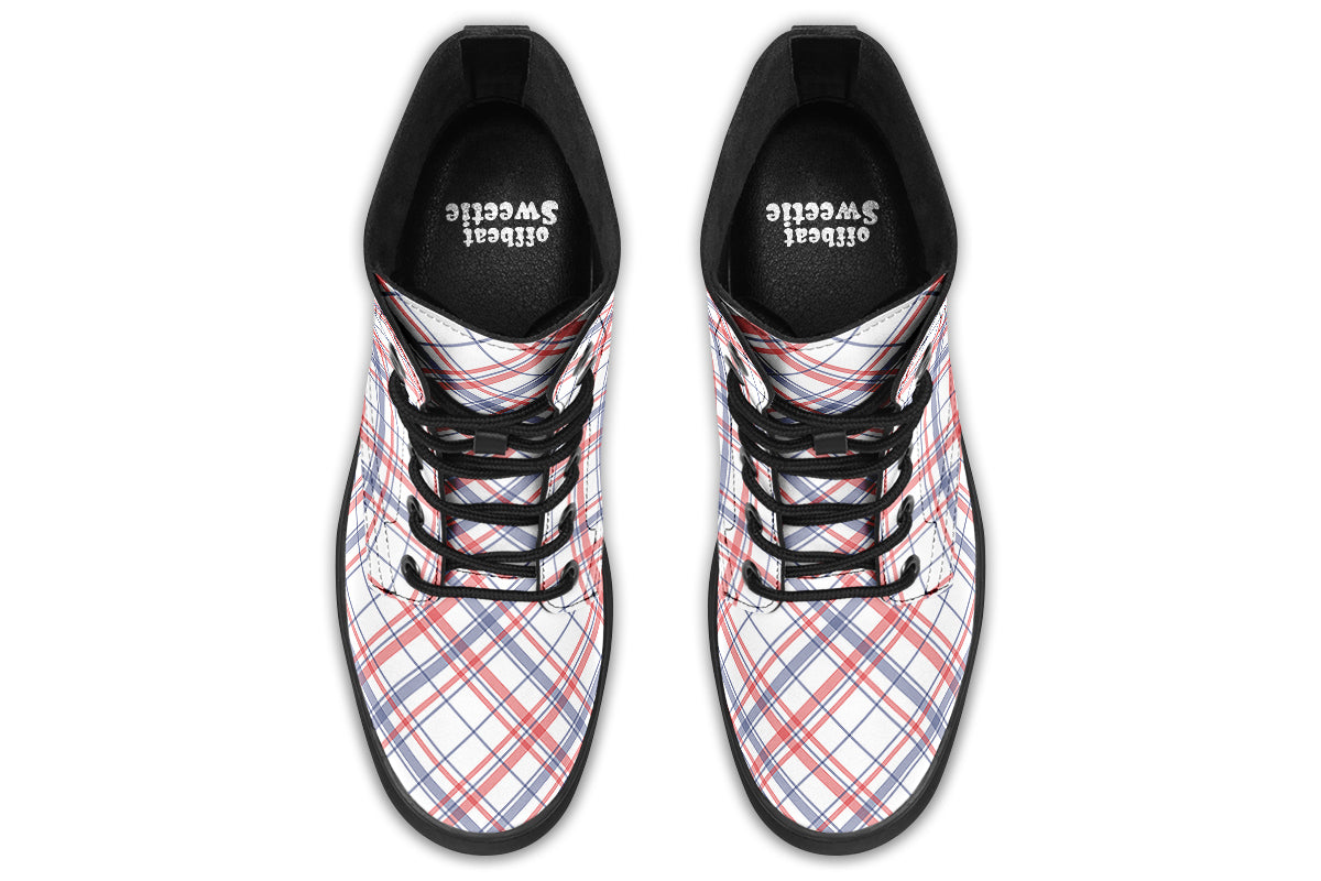 Candy Stripe Plaid Boots