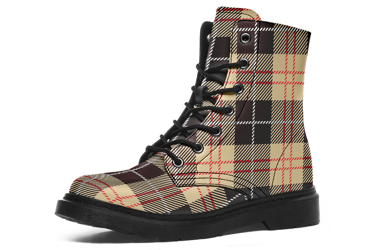 Choco Mocha Plaid Boots