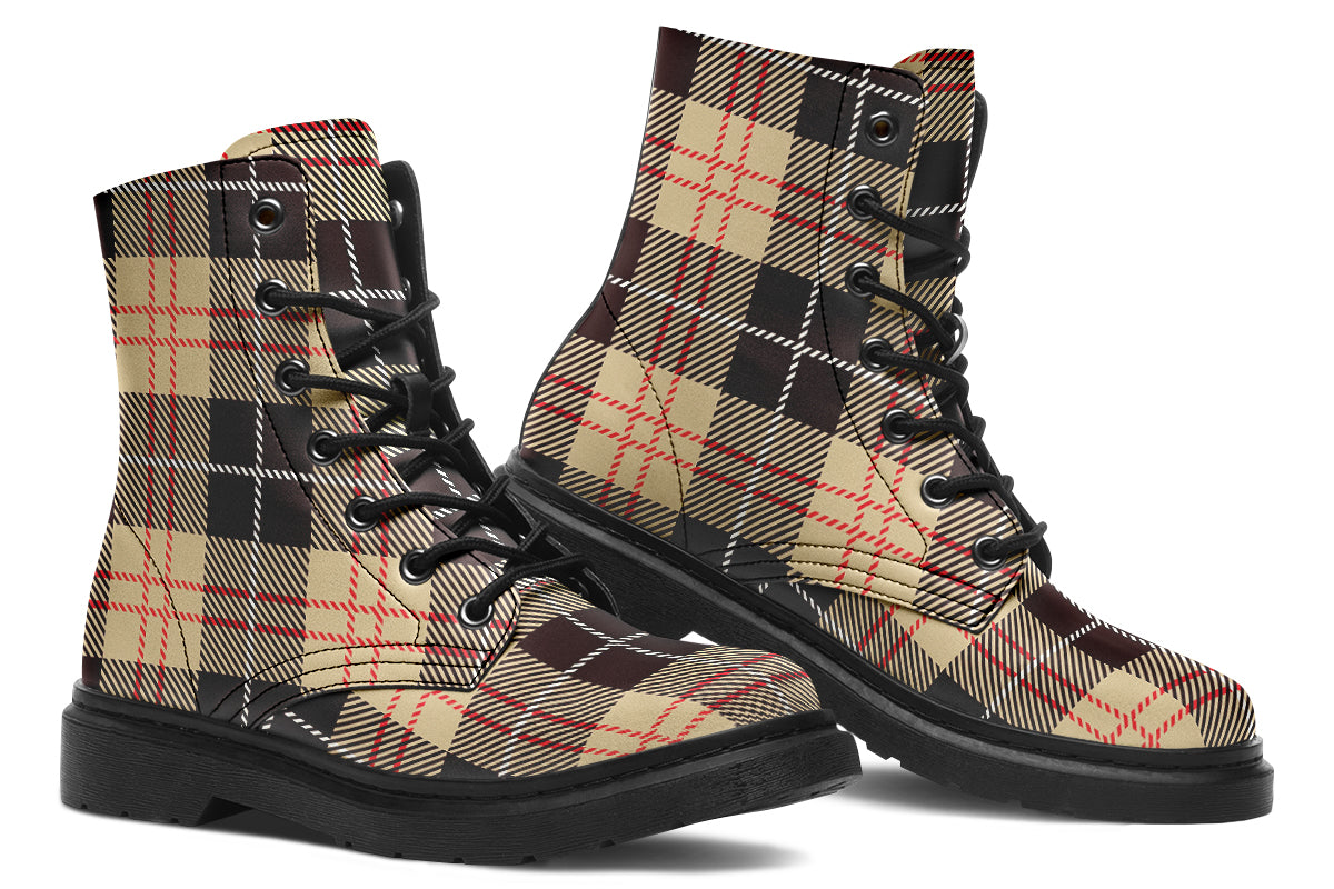 Choco Mocha Plaid Boots