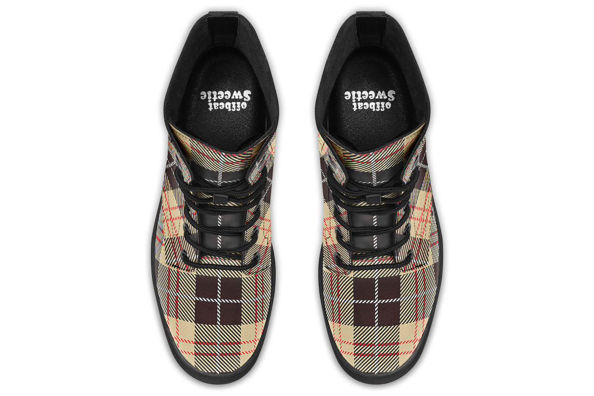 Choco Mocha Plaid Boots