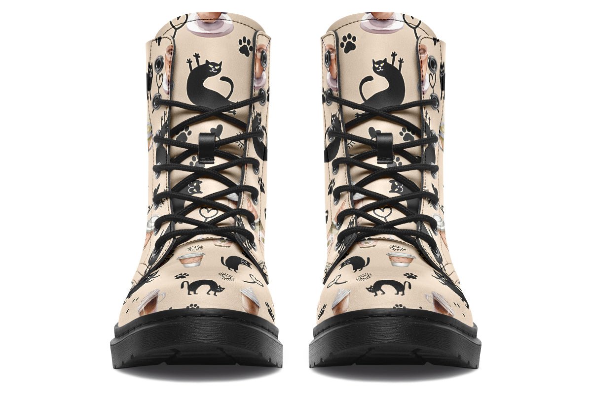Cozy Coffee Cat Boots