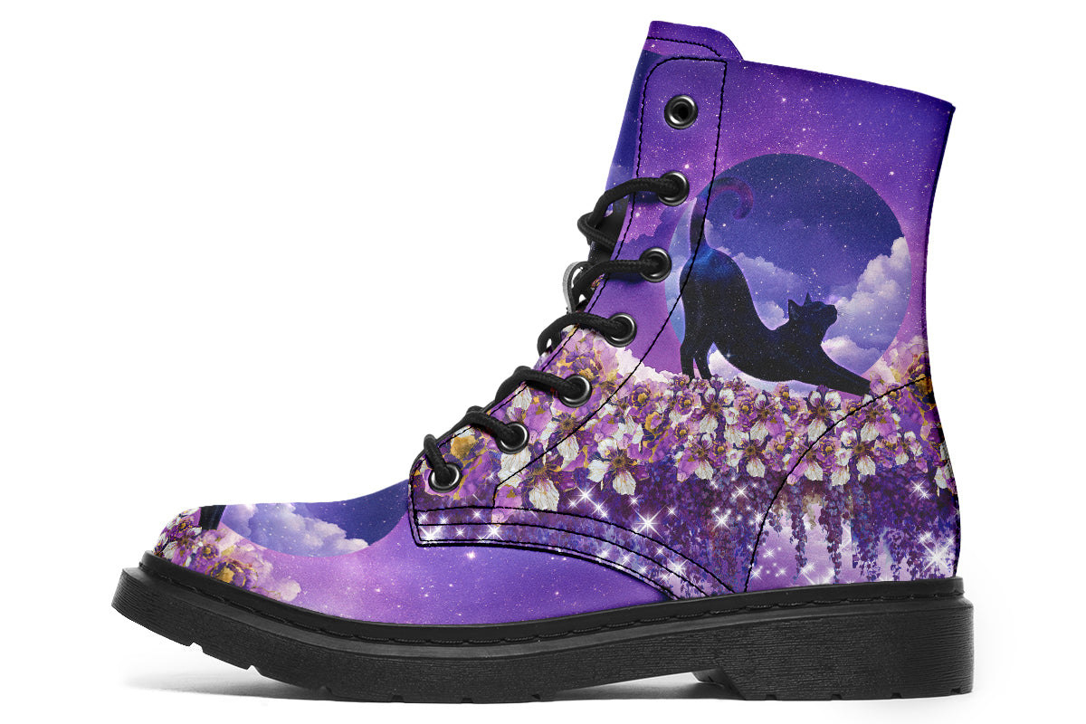 Enchanted Lavender Moon Cat Boots