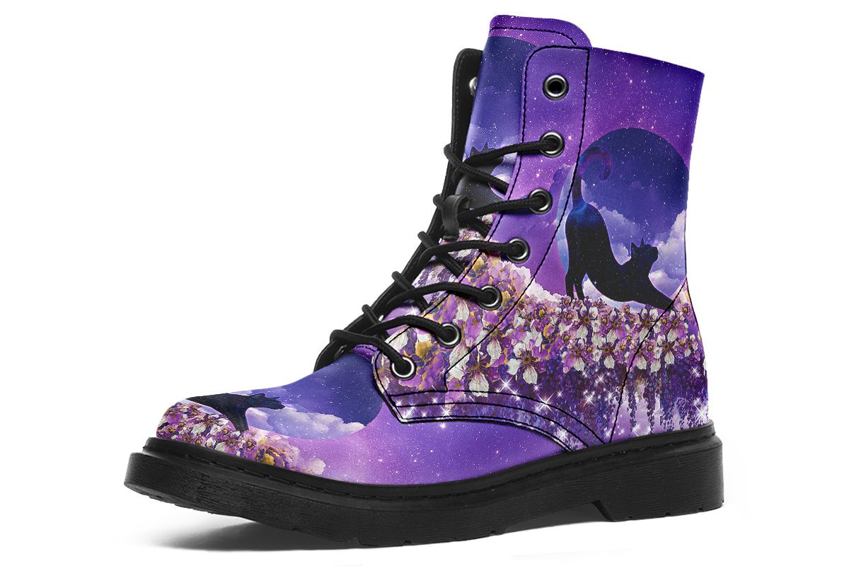 Enchanted Lavender Moon Cat Boots