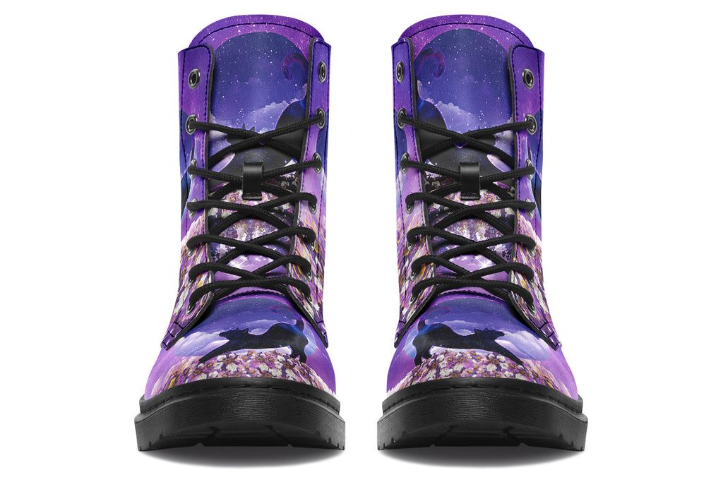 Enchanted Lavender Moon Cat Boots