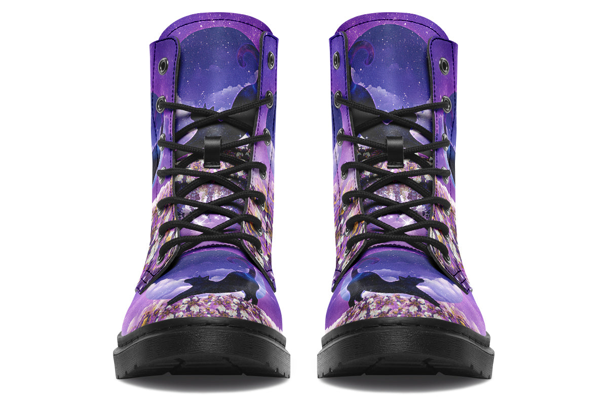 Enchanted Lavender Moon Cat Boots