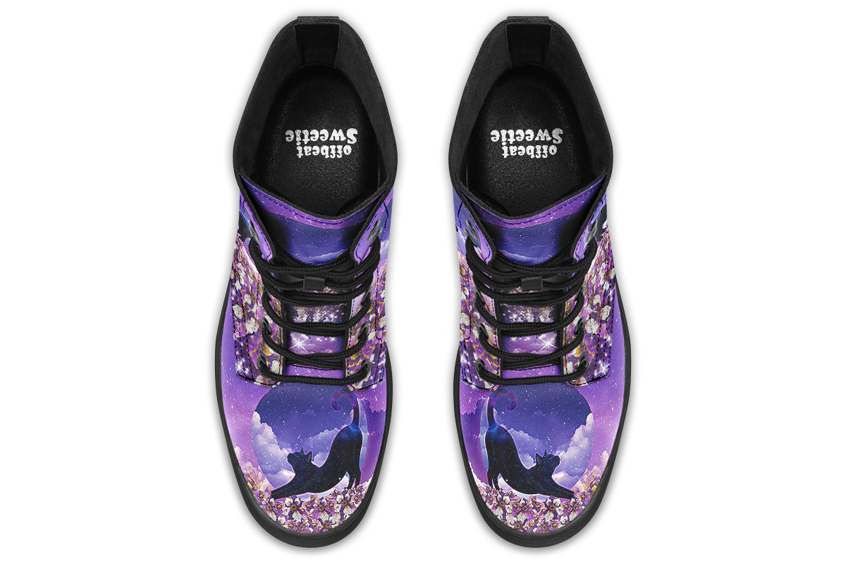 Enchanted Lavender Moon Cat Boots