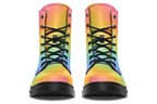 Boots in gradient pastel rainbow colours