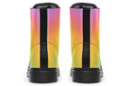 Boots in gradient pastel rainbow colours