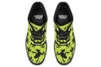 Design features black frog silhouettes on a vibrant green background.