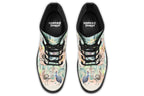 Boots featuring an Australian outback theme, with various Australian animals such as kangaroos, emus, koalas and echidnas.
