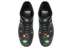 Black boots with planet design
