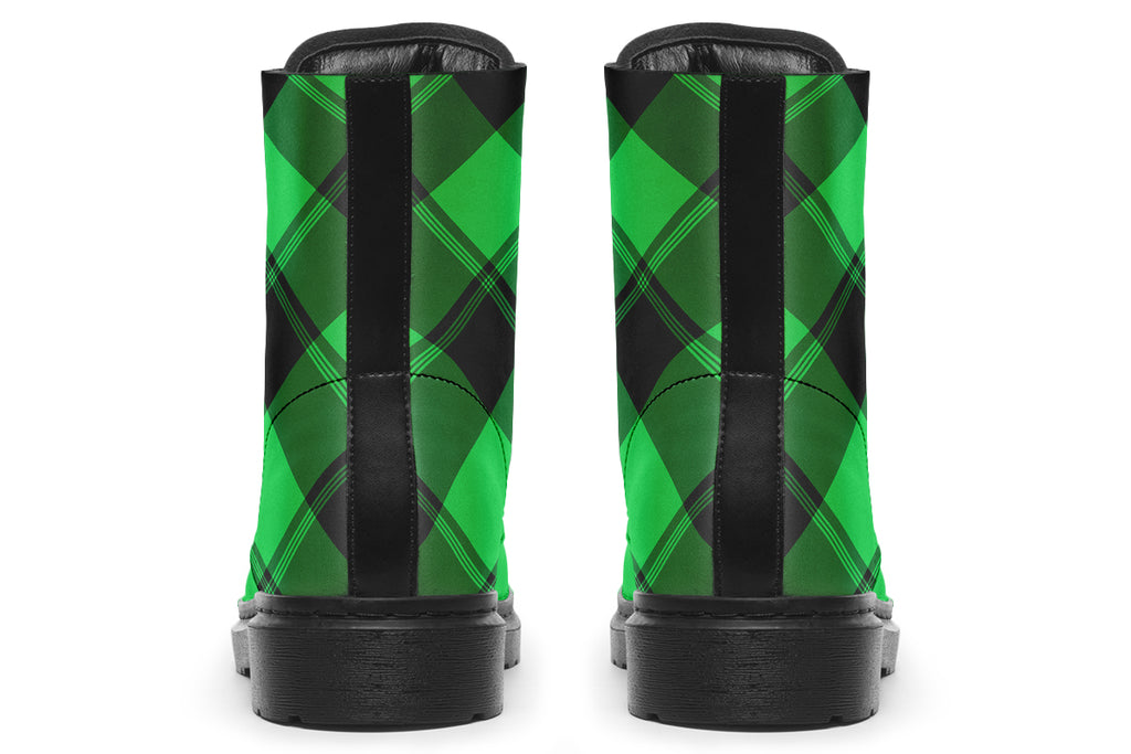 Lucky Green Plaid Boots