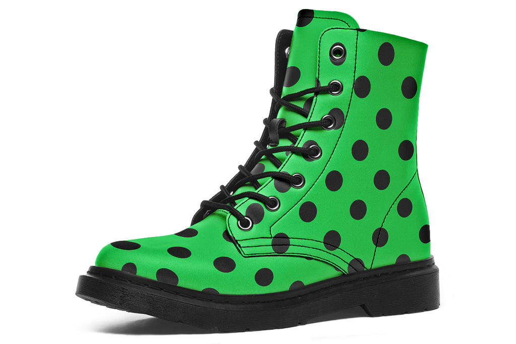 Lucky Green Polka Dot Boots
