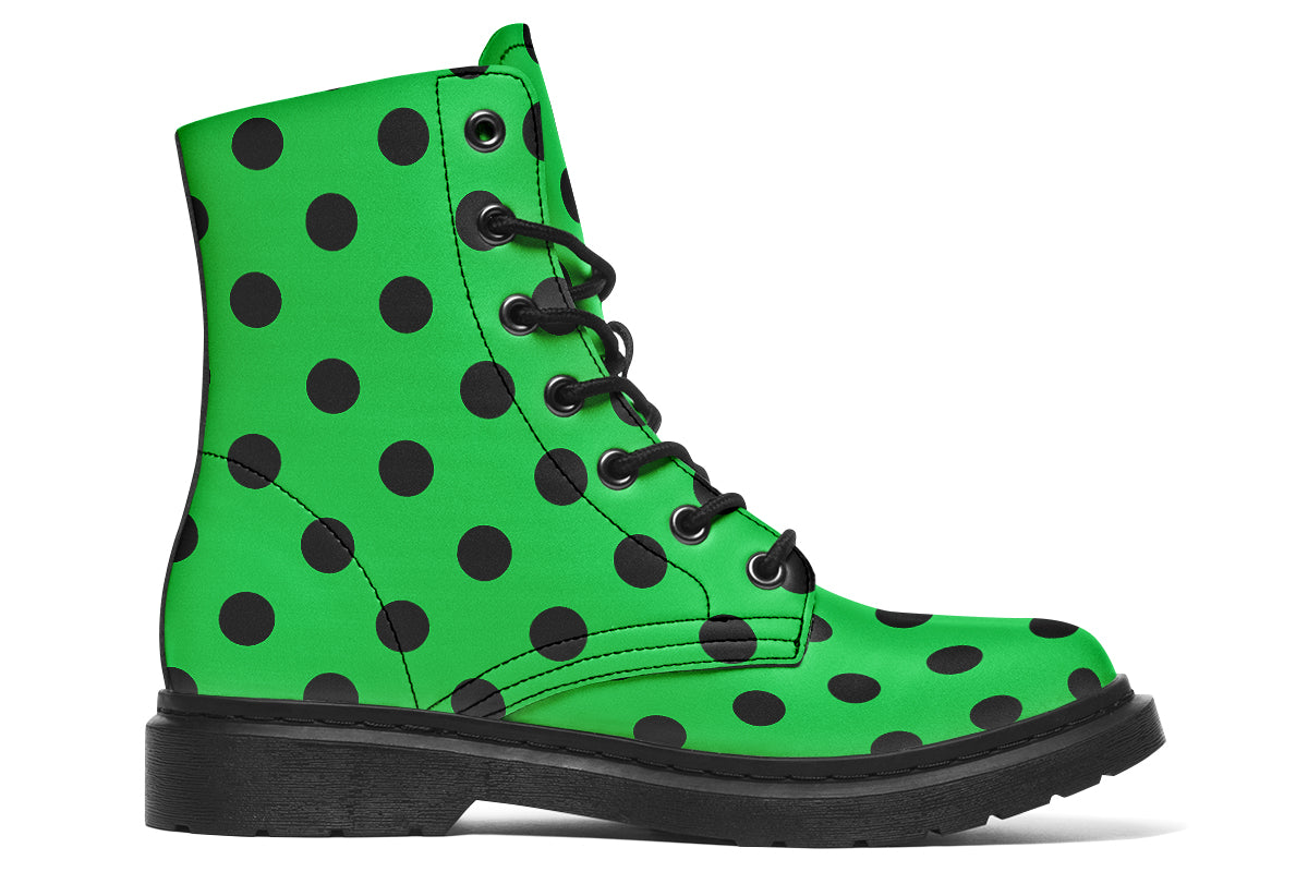 Lucky Green Polka Dot Boots
